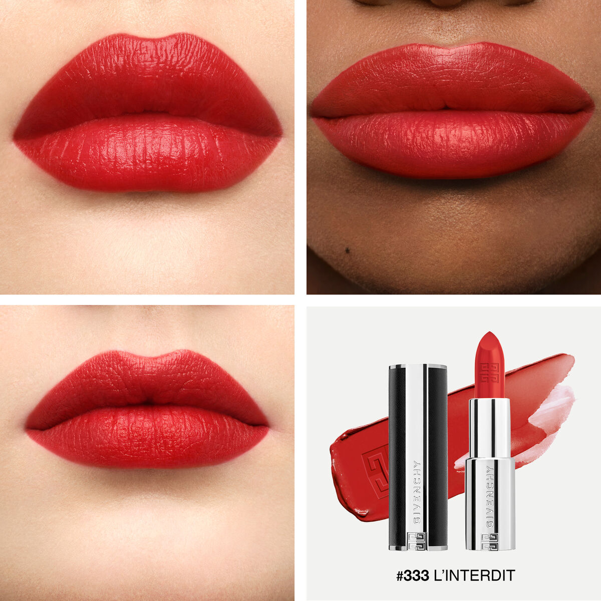 Givenchy Trio Le Rouge Interdit Intense Silk + Pouch Set  3.4g x 3