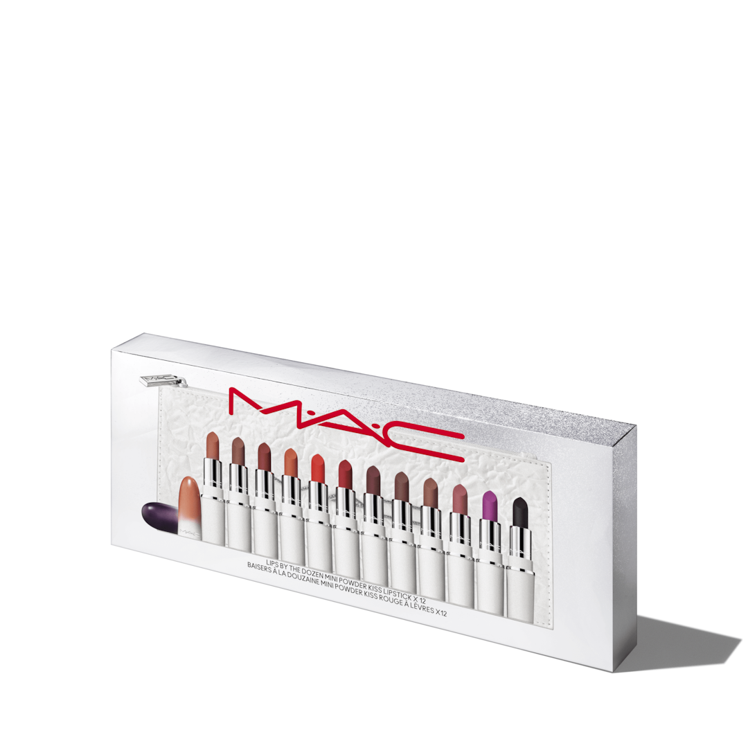 MAC Lips By The Dozen Mini Powder Kiss Lipstick x 12 Set – Skin Sonata