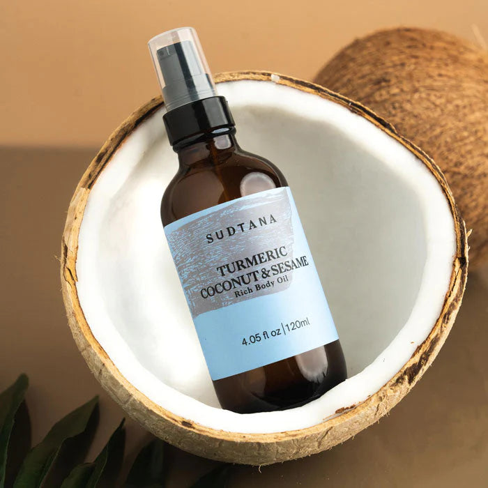 SUDTANA Turmeric Coconut & Sesame Rich Body Oil 120ml