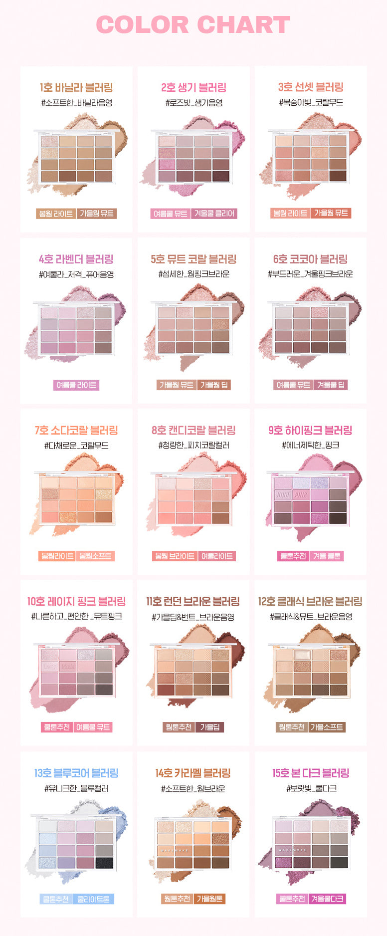 WAKEMAKE Soft Blurring Eye Palette 14g